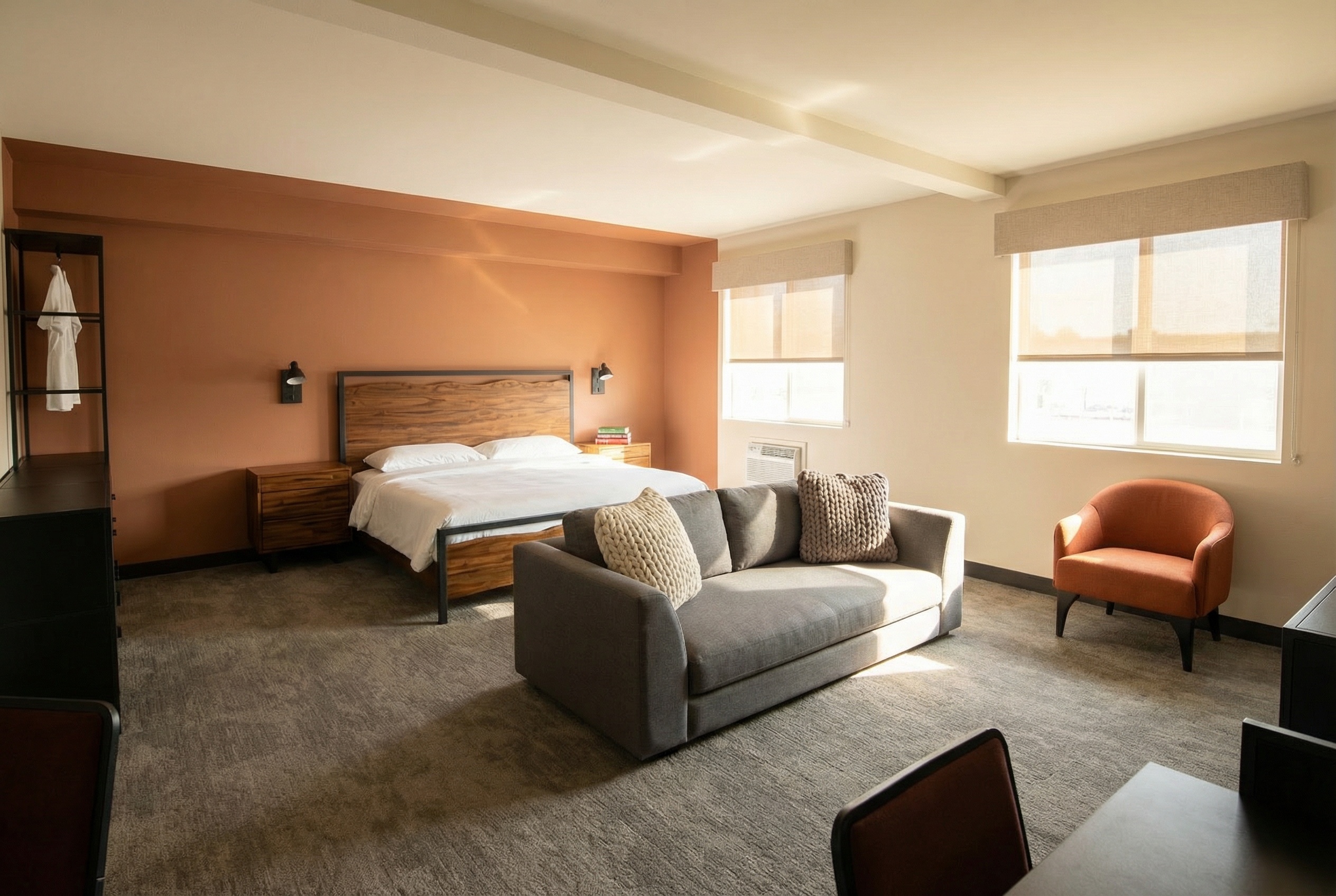 Grand King Suite Room 208 Living Area at The Outrider Hotel Manitou Springs